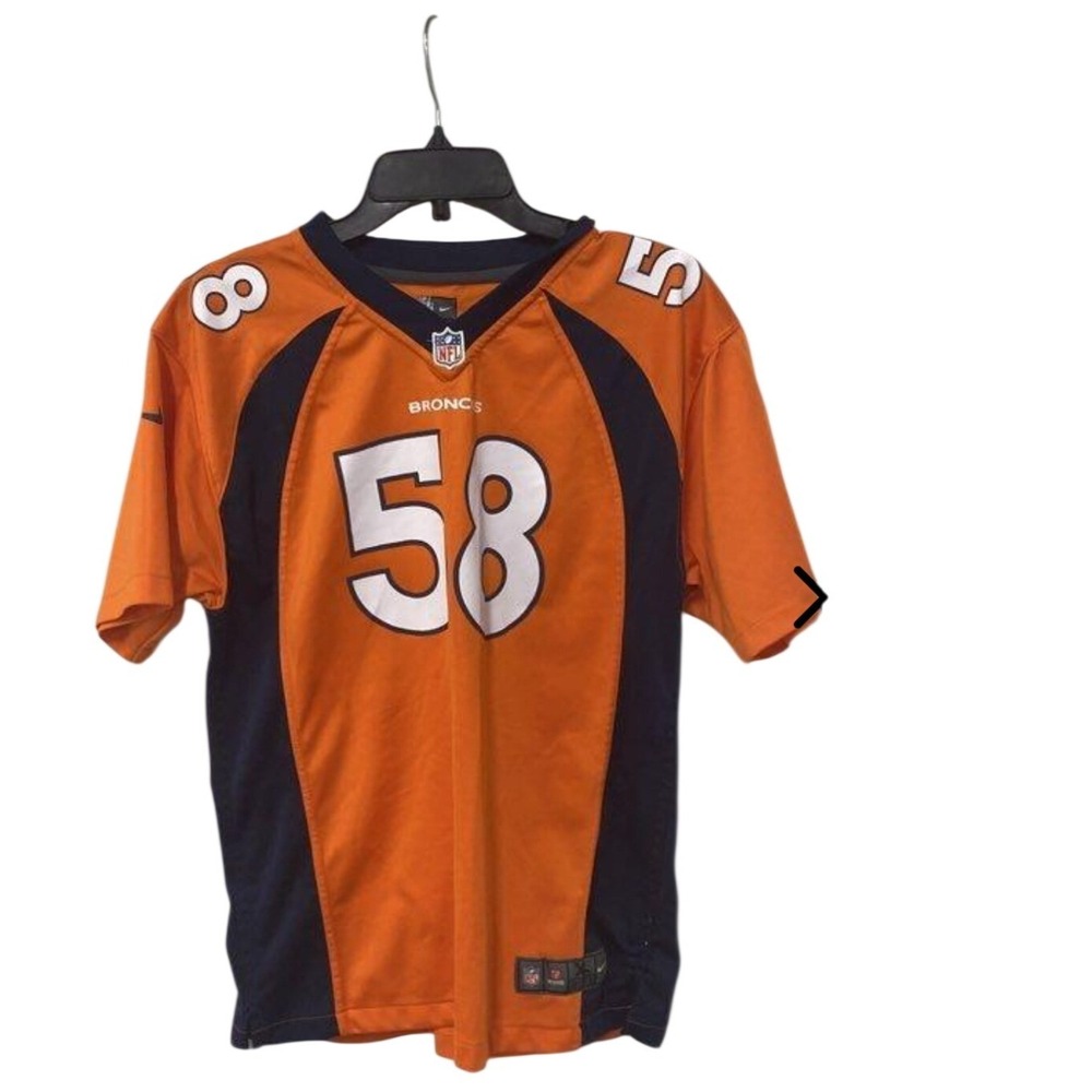 Nike NFL Denver Broncos Von Miller 58 Youth XL Jersey Orange Navy Football